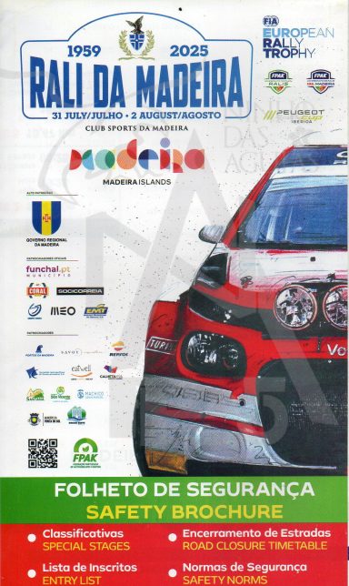 Folder - Anno 2025 - 31 Luglio-2 Agosto 2025 - Foglietto Sicurezza - Rally da Madeira