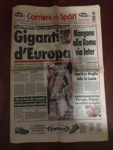 Quotidiano - Italia - Anno 1999 - 4 Luglio 1999 - Corriere dello Sport - Campione d'Europa