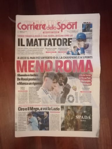 Quotidiano - Italia - Anno 2024 - 2 Aprile 2024 - Corriere dello Sport - Jannick Sinner Vince Torneo Miami