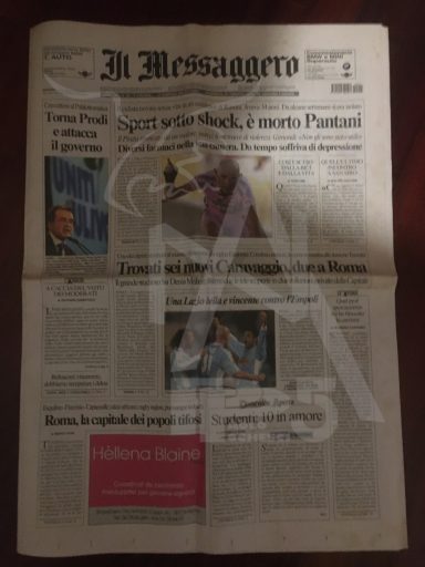 Quotidiano - Italia - Anno 2004 - 15 Febbraio 2004 - Il Messaggero - Morte Marco Pantani